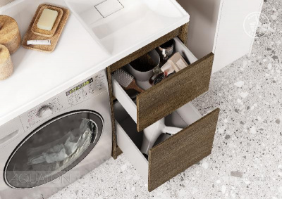 Тумба под раковину AQUATON Лондри 40 Дуб Кантри без фасада 1A267001LHDY0 фото в интернет-магазине Русалия