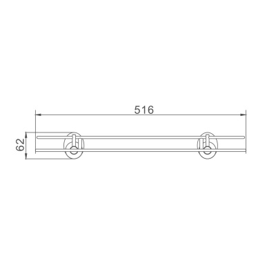Полка стеклянная Haiba HB1607-1, хром фото в интернет-магазине Русалия