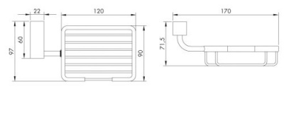 Мыльница настенная VR.KDN-2851.CR Krosdana Veragio фото в интернет-магазине Русалия