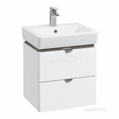Тумба под раковину AQUATON Скай PRO 60 белый глянец 1A238201SY010 фото в интернет-магазине Русалия