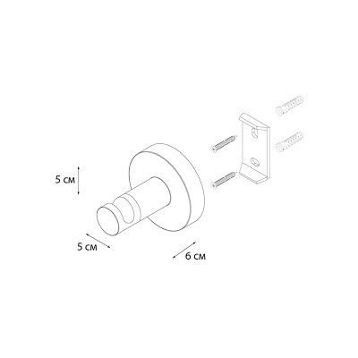 Крючок для ванной FIXSEN COMFORT CHROME FX-85005, хром фото в интернет-магазине Русалия