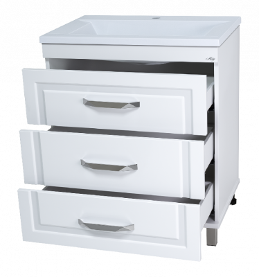 Тумба Терра 70 (белая) с раковиной Cersanit Como 70 Misty фото в интернет-магазине Русалия