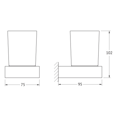 Держатель со стаканом 8321 Regen Artwelle фото в интернет-магазине Русалия