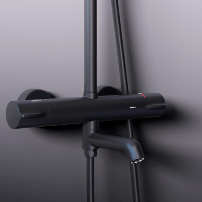 936810300 Scandinavian Pure душевая система с ванно  душевым ТМС смесителем, чёрный фото в интернет-магазине Русалия