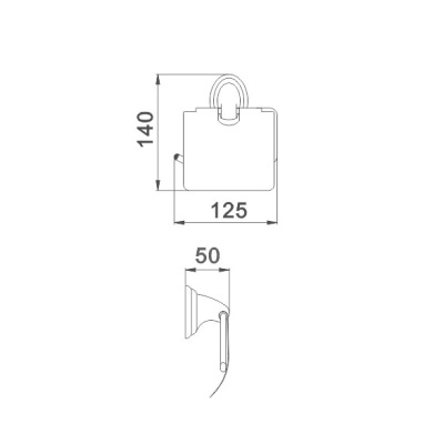 Держатель для туалетной бумаги Haiba HB1503, хром фото в интернет-магазине Русалия