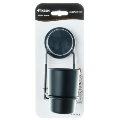 Стакан для ванной комнаты FIXSEN MAGIC BLACK FX-45006, черный фото в интернет-магазине Русалия