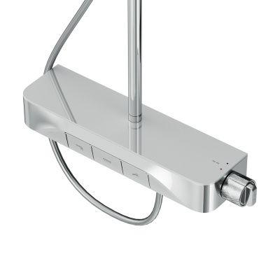 F078F700 Func, душ.система: см-ль-полка д/ванны/душа, душ.штанга, верхн. душ квадр., ручн.душ, хром фото в интернет-магазине Русалия