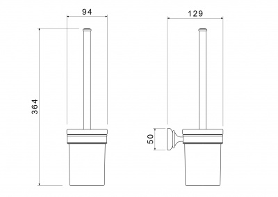 Ершик AQUATEK, полир. золото AQ4510PG КЛАССИК фото в интернет-магазине Русалия