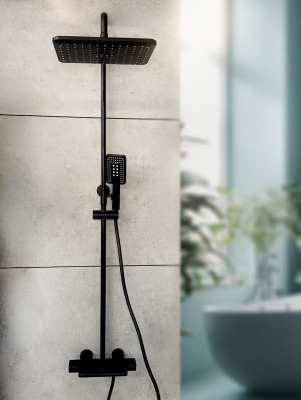 Душевая система с термостатом AltroBagno Lamberto 030418 MB AltroBagnoLamberto030418MB фото в интернет-магазине Русалия