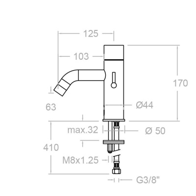 Сенсорный смеситель для раковины SOLTRONIC 8118B Ramon Soler фото в интернет-магазине Русалия