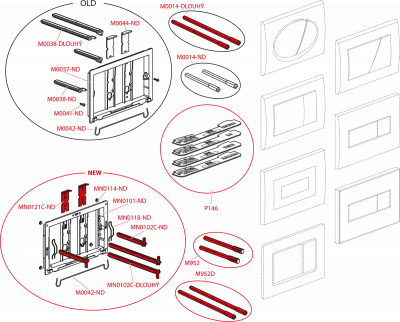 Клавиша смыва M278 черная матовая Alcaplast фото в интернет-магазине Русалия