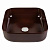 BOND S57-389 Раковина накладная квадратная 38*38*13,5с коричневая фото в интернет-магазине Русалия