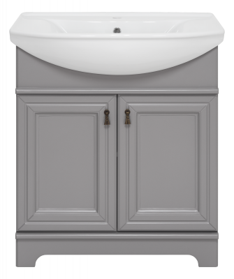 Тумба Лувр 65 (серый) с раковиной Kirovit Стиль 65 Misty фото в интернет-магазине Русалия