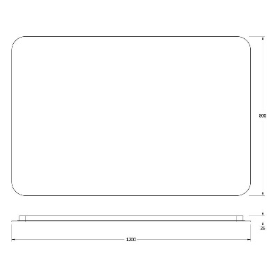 Зеркало  с LED-подсветкой настенное OPTI DEFESTO 120x80 см, DF 2810SH фото в интернет-магазине Русалия