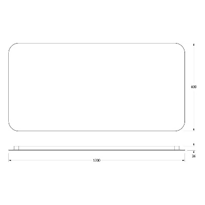 Зеркало  с LED-подсветкой настенное OPTI DEFESTO 120x60 см, DF 2818RH фото в интернет-магазине Русалия