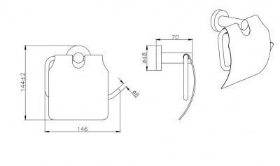 Бумагодержатель с крышкой AQUATEK AQ4009CR ВЕГА фото в интернет-магазине Русалия