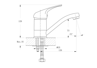Смеситель для кухонной мойки RUSH Corsica (CO4240-26) фото в интернет-магазине Русалия