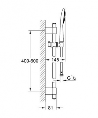 Душевой гарнитур 27528000 Rainshower Solo 100 Grohe фото в интернет-магазине Русалия