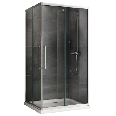 Душевой уголок ABBER Schwarzer Diamant AG02129H 90х120 прямоугольный, профиль хром, прозрачное стекло фото в интернет-магазине Русалия