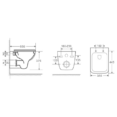 Сет LORANTO Инсталляция + Azario Pavia (квадратный) подвесной безободковый унитаз с сидением микролифт (4501+AZ-2005) фото в интернет-магазине Русалия