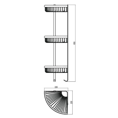 Полка угловая Savol S-L5854-3, сатин фото в интернет-магазине Русалия