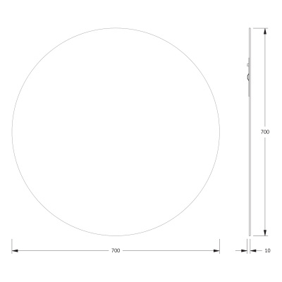 Зеркало настенное Primary EVOFORM D70 см, BY 0043 фото в интернет-магазине Русалия