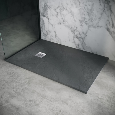 Поддон каменный прямоугольник графит (80*120*2,5) Strong GR-S280120Q Grossman фото в интернет-магазине Русалия