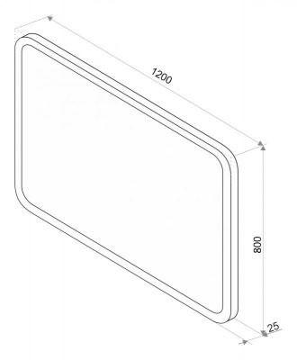 Зеркало Стайл D1 1200x800 ЗЛП469 Misty фото в интернет-магазине Русалия