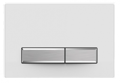 Клавиша смыва Slim KDI-0000022 белая глянец, никель Aquatek фото в интернет-магазине Русалия