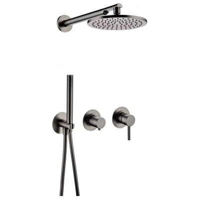 Душевая система встраиваемая (без излива) Grocenberg GB5090BG, графит фото в интернет-магазине Русалия