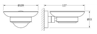 Держатель с мыльницей HAR 014 Harmonie Artwelle фото в интернет-магазине Русалия