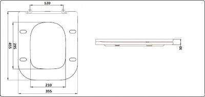 Унитаз подвесной CeramaLux 5170 бело-глянцевый фото в интернет-магазине Русалия