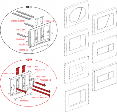 Клавиша смыва M271 хром Alcaplast фото в интернет-магазине Русалия