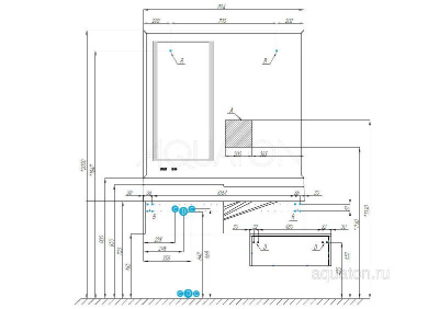 Тумба под раковину AQUATON Сакура 120 ольха наварра, белый глянец 1A219701SKW80 фото в интернет-магазине Русалия