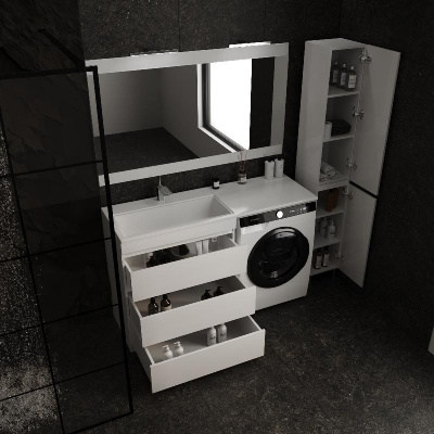 Зеркало "Даллас 140", Люкс белое СС-00002356 Style Line фото в интернет-магазине Русалия