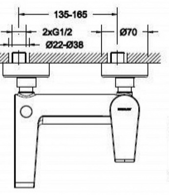 Смеситель для ванны Vega F6119177CP-01 Bravat фото в интернет-магазине Русалия