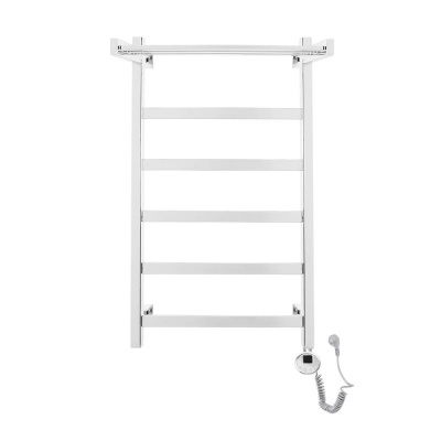 Электрический полотенцесушитель Квадро Плюс с полкой П6 400х800 ER, хром Domoterm фото в интернет-магазине Русалия