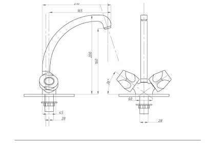 Смеситель для кухни FAUZT FZs-258-76 тип См-МДЦБА фото в интернет-магазине Русалия