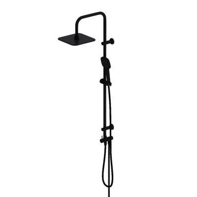 D0712020 Norma душевая система с квадратными лейками, черная фото в интернет-магазине Русалия