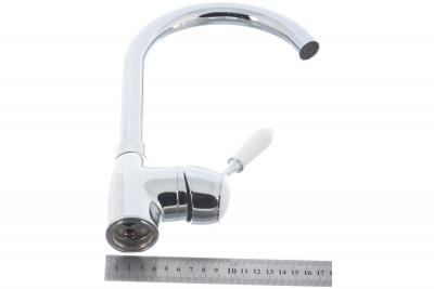 Смеситель Славен для мойки с высоким изливом одноручный Коттедж М (СЛ-ОД-М22) фото в интернет-магазине Русалия