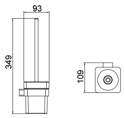 Щетка для туалета Timo Selene (14061/03) черный фото в интернет-магазине Русалия