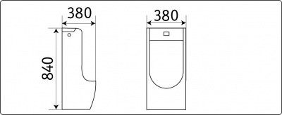 Писсуар с ИК-датчиком Х529S CeramaLux фото в интернет-магазине Русалия