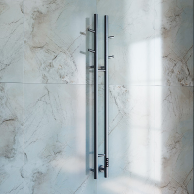 Полотенцесушитель электрический Vincea VTD-1D2GE 25х130, графит, таймер фото в интернет-магазине Русалия