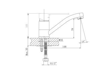 Смеситель для кухни ESKO "Belgrade" (BD 15) фото в интернет-магазине Русалия