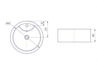 Раковина накладная Сигма 460 Kirovit фото в интернет-магазине Русалия