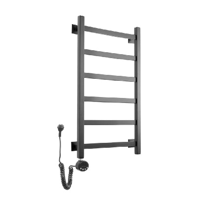 Электрический полотенцесушитель Квадро Плюс П6 400х800 EL черный, черный, матовый Domoterm фото в интернет-магазине Русалия