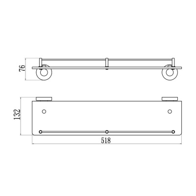 Полка стеклянная Savol S-005691, сатин фото в интернет-магазине Русалия
