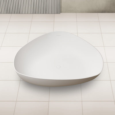 Ванна из искусственного камня ABBER Stein AS9608 белая матовая 180х130х55 см фото в интернет-магазине Русалия