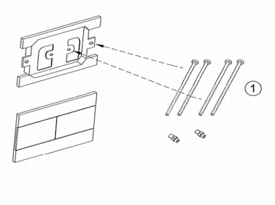 Клавиша смыва хром E4316-CP Jacob Delafon фото в интернет-магазине Русалия