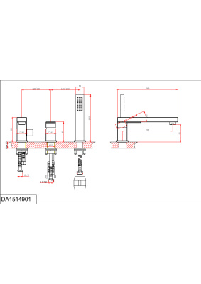 Смеситель D&K на борт ванны Bayern.Liszt (DA1514905) фото в интернет-магазине Русалия